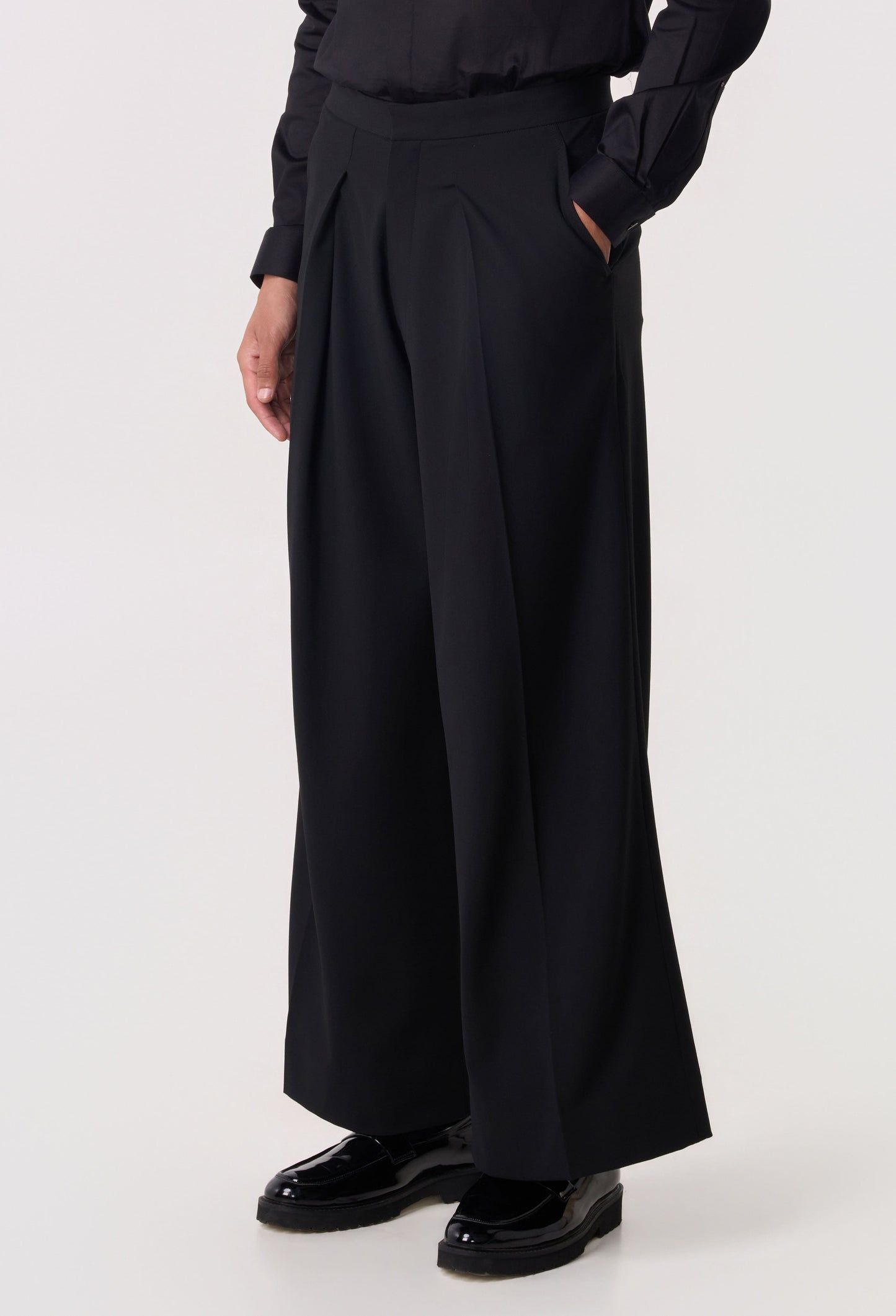 Pivot Pleat Wide Trousers