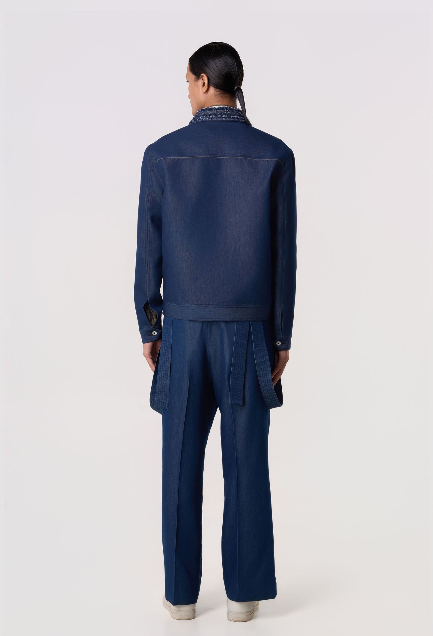 Raw-Edge Trucker Shacket