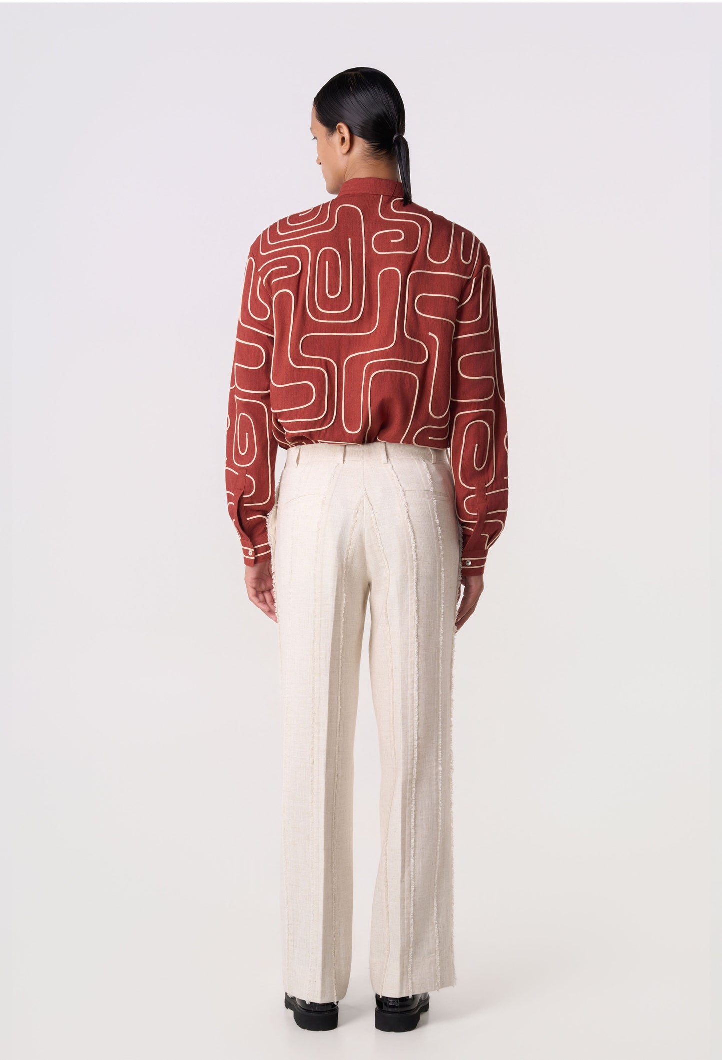 Rift Panel Trousers Off White