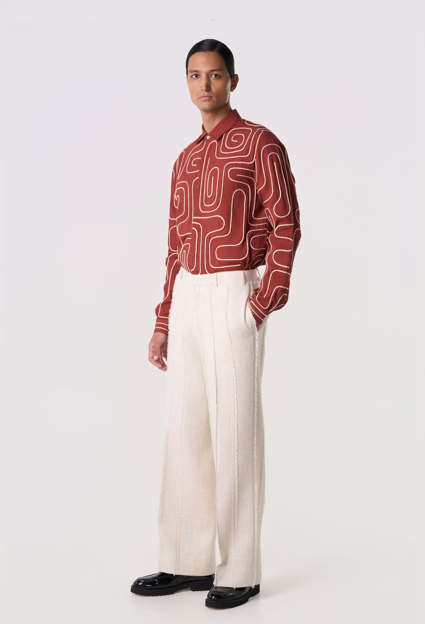 Rift Panel Trousers Off White