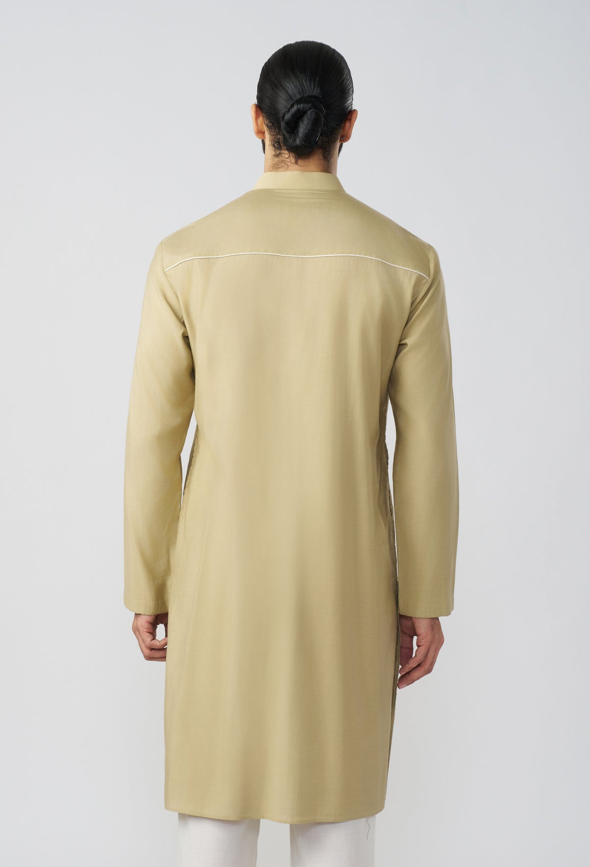 Riviera Stripe Bandi Jacket Set - Olive