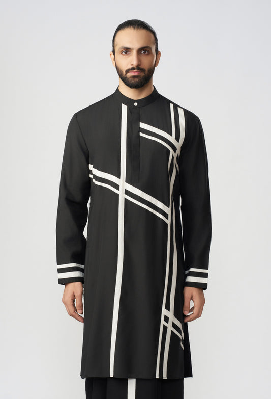 Scaffold Kurta - Black