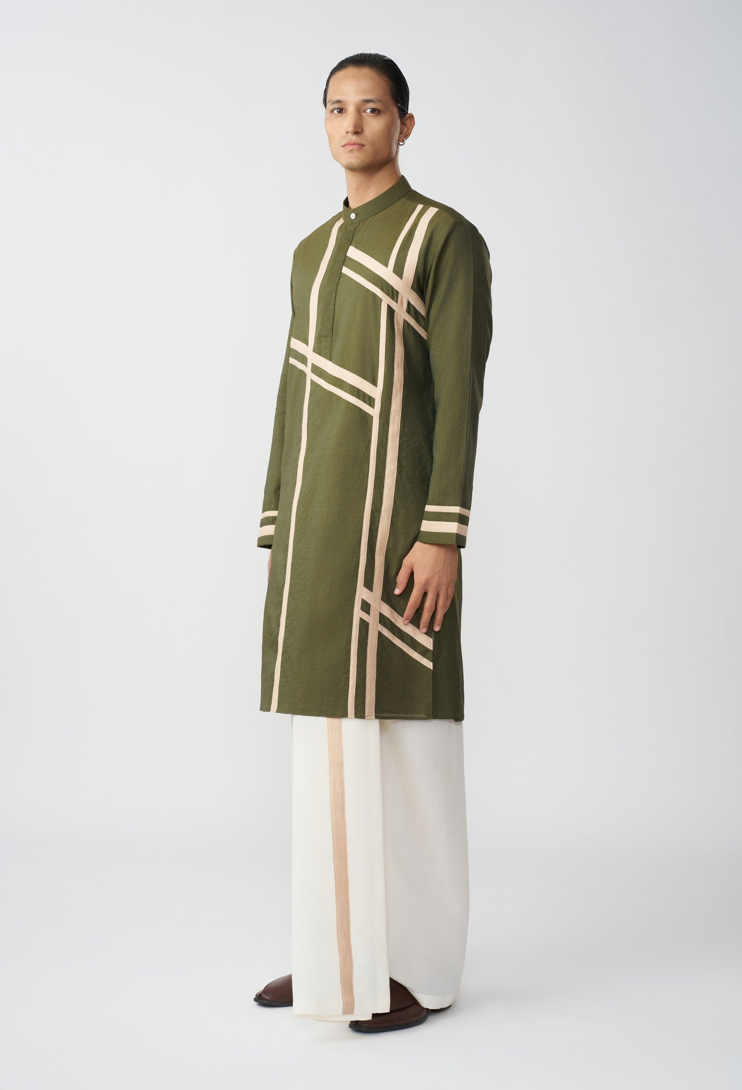 Scaffold Kurta - Olive