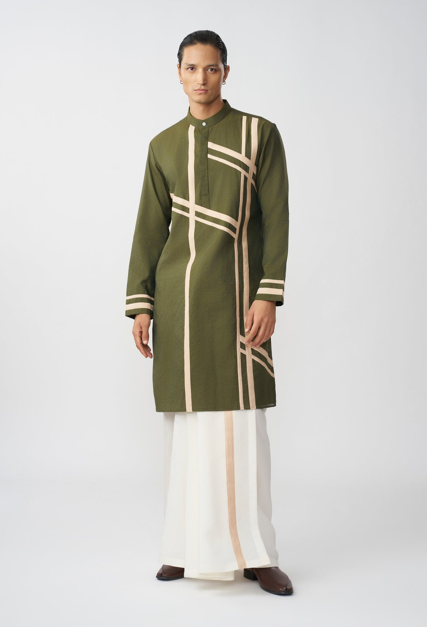 Scaffold Kurta - Olive
