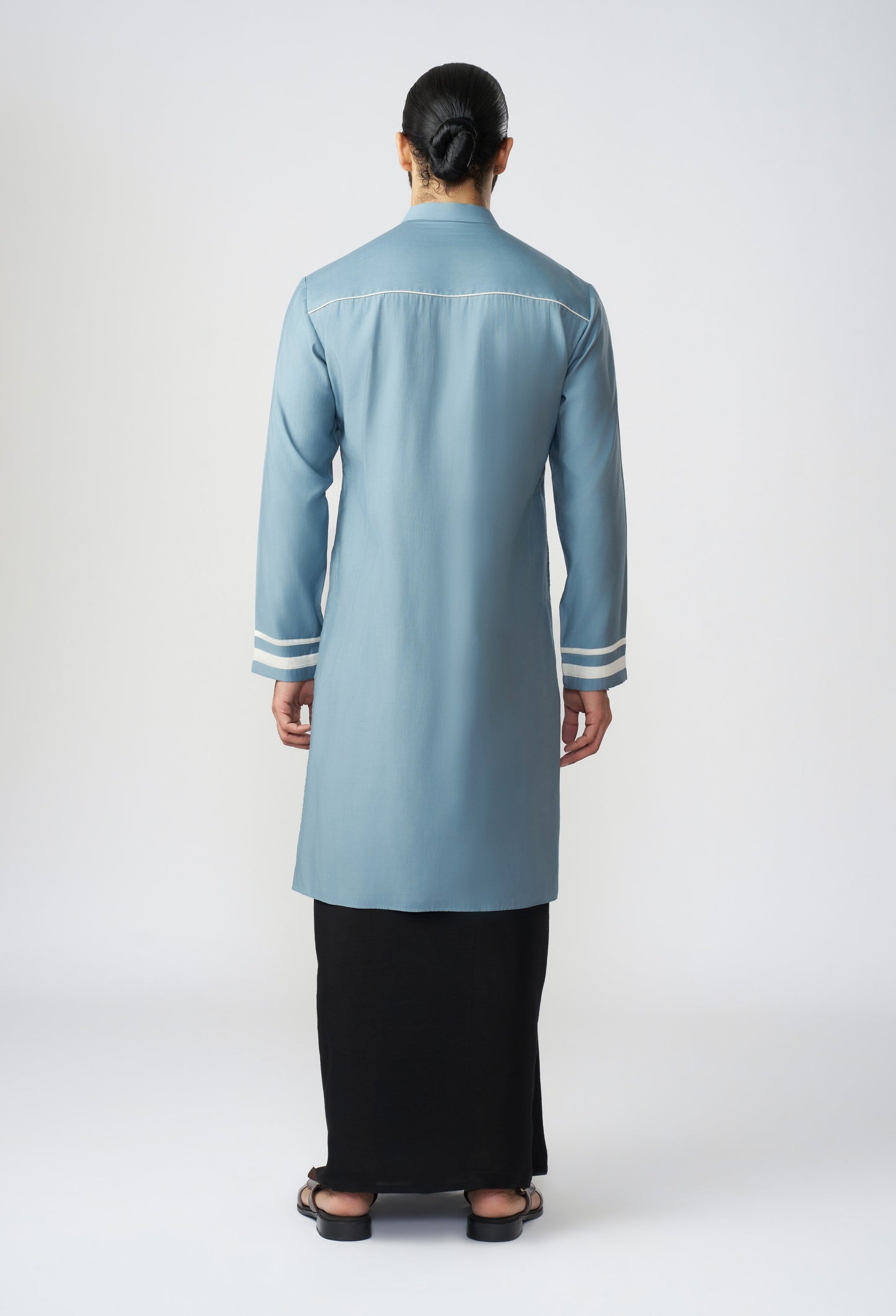 Scaffold Kurta Set & Veshti - Ash Grey