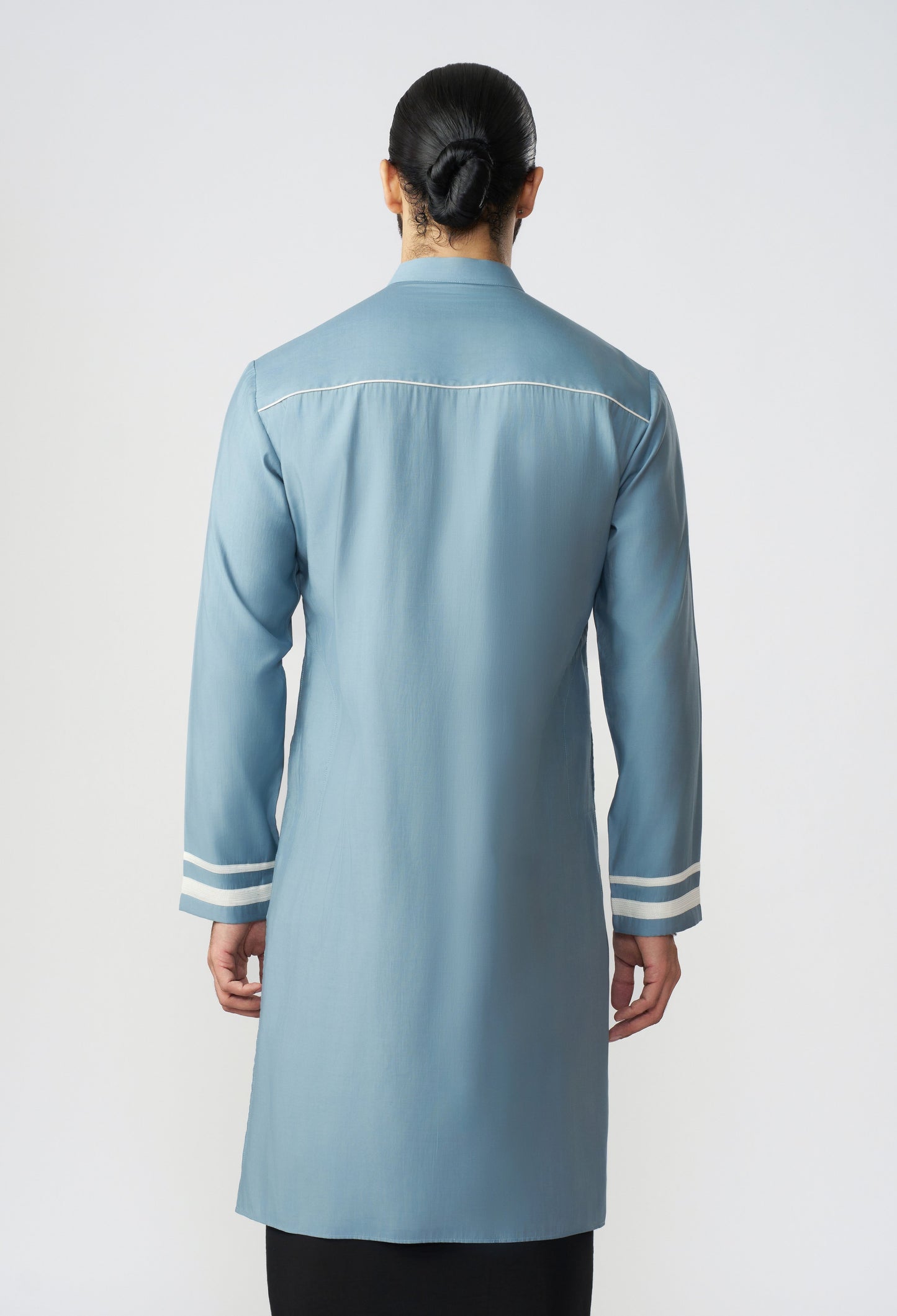 Scaffold Kurta Set & Veshti - Ash Grey