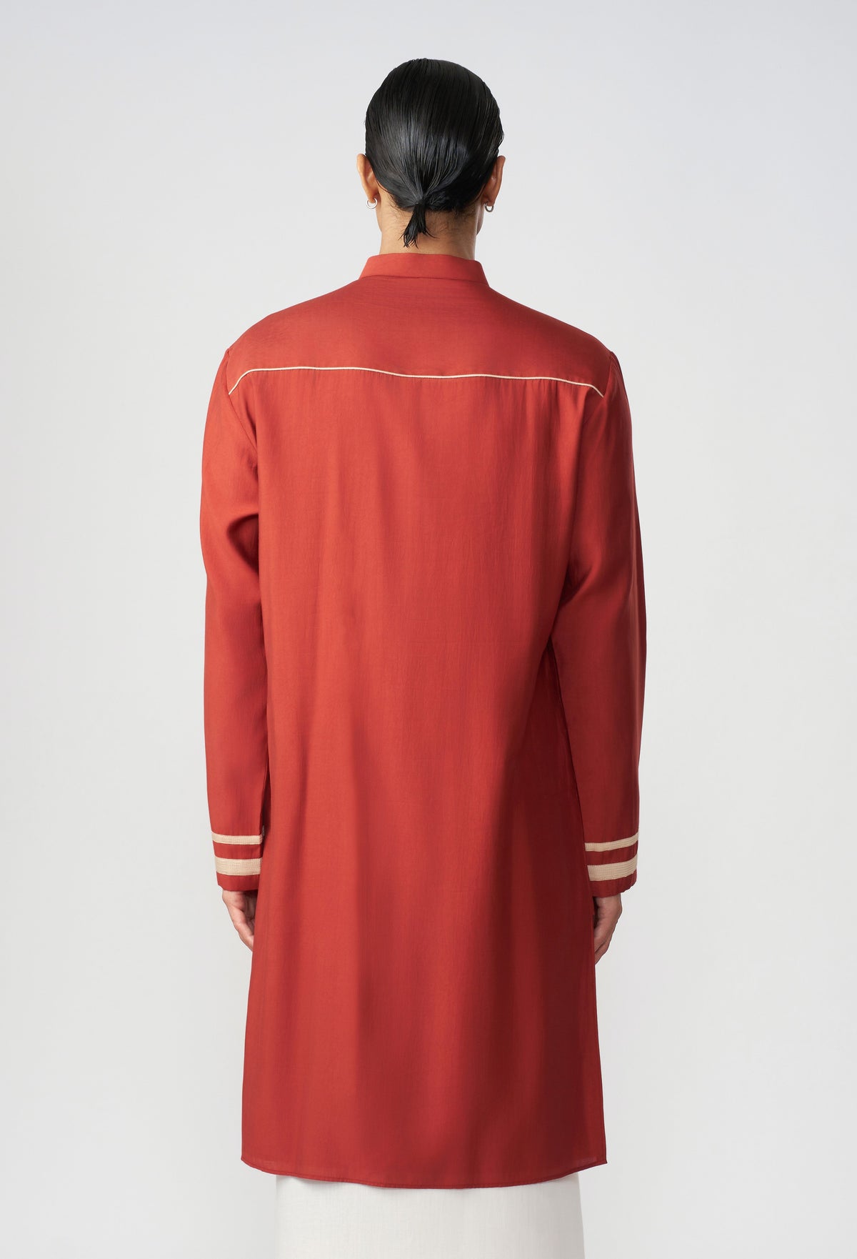 Scaffold Kurta Set & Veshti - Rust