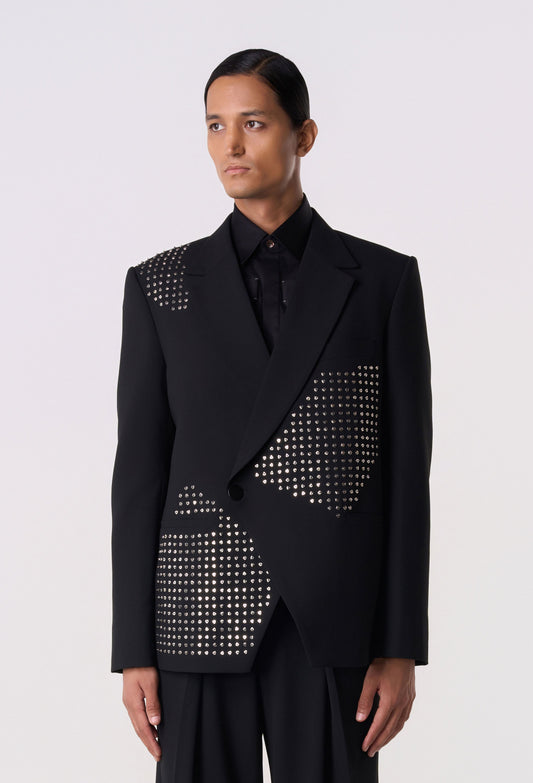 Shield Studded Blazer