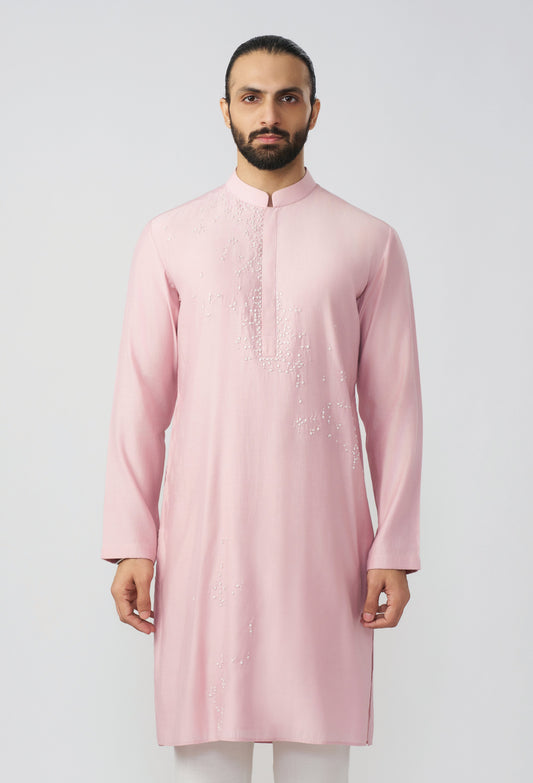Vestige Kurta - Pastel Pink
