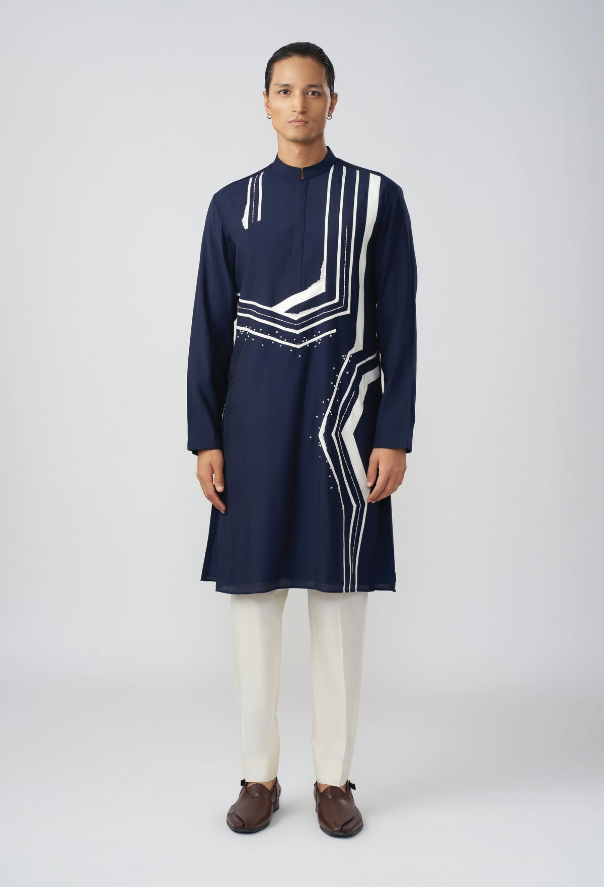 Wayward Kurta - Navy Blue