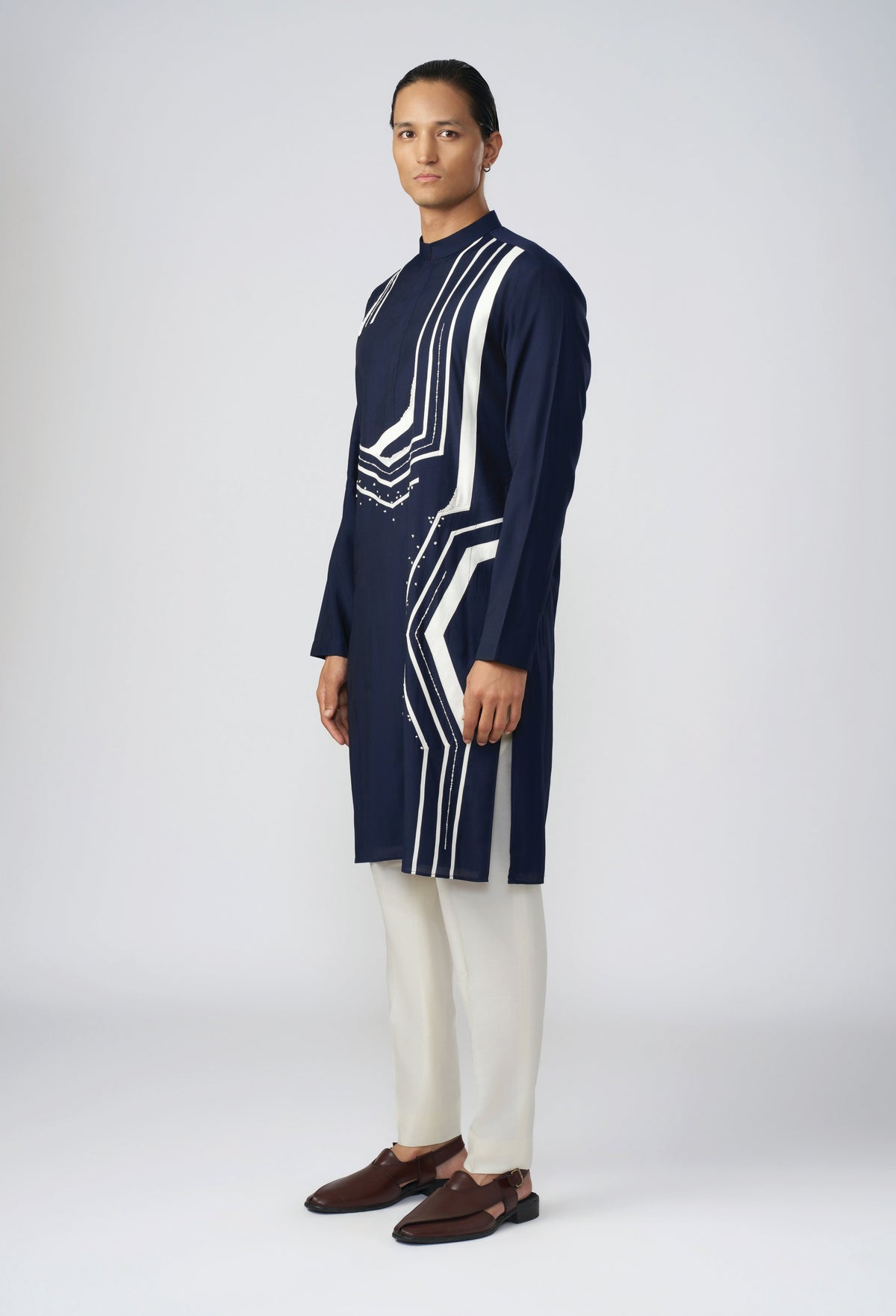 Wayward Kurta - Navy Blue