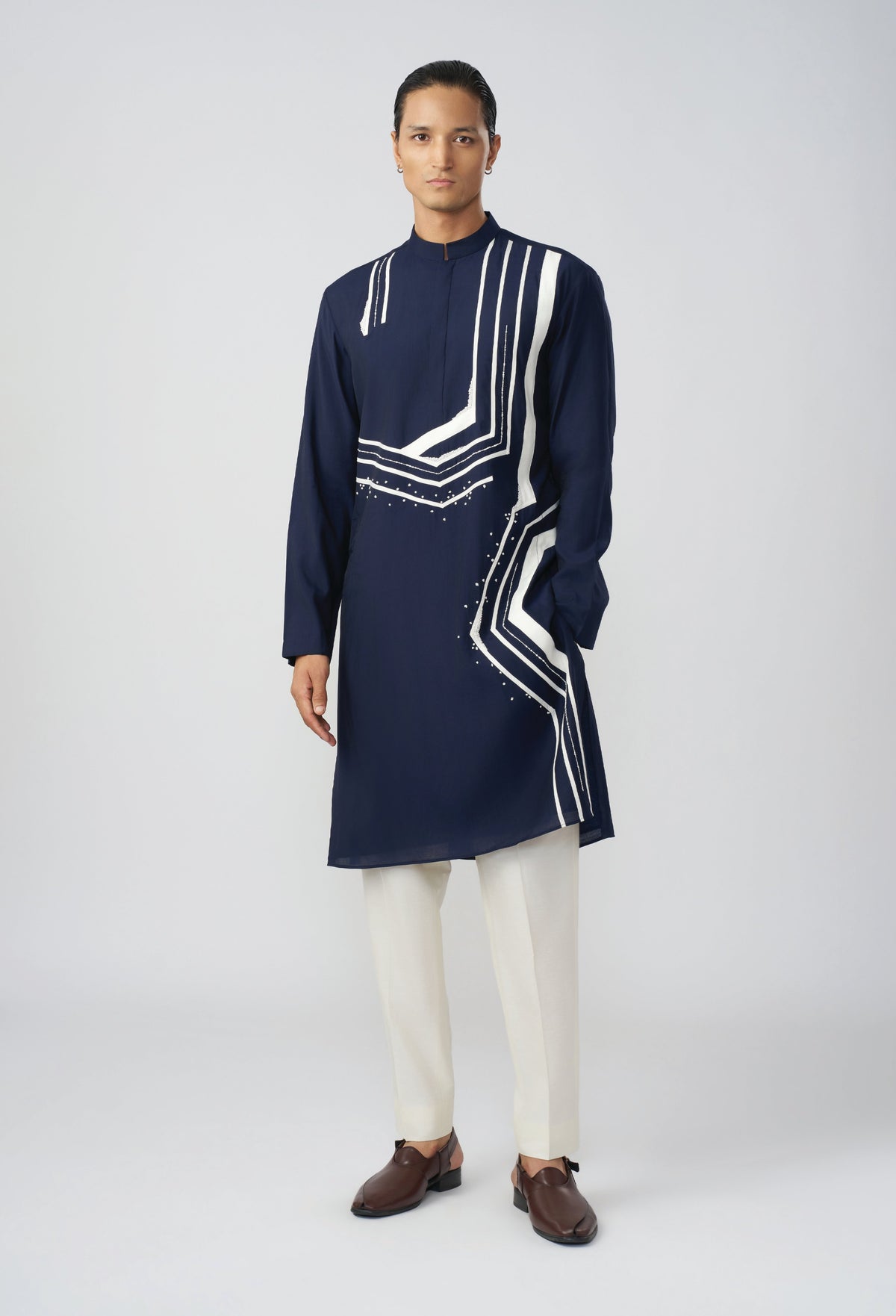 Wayward Kurta - Navy Blue