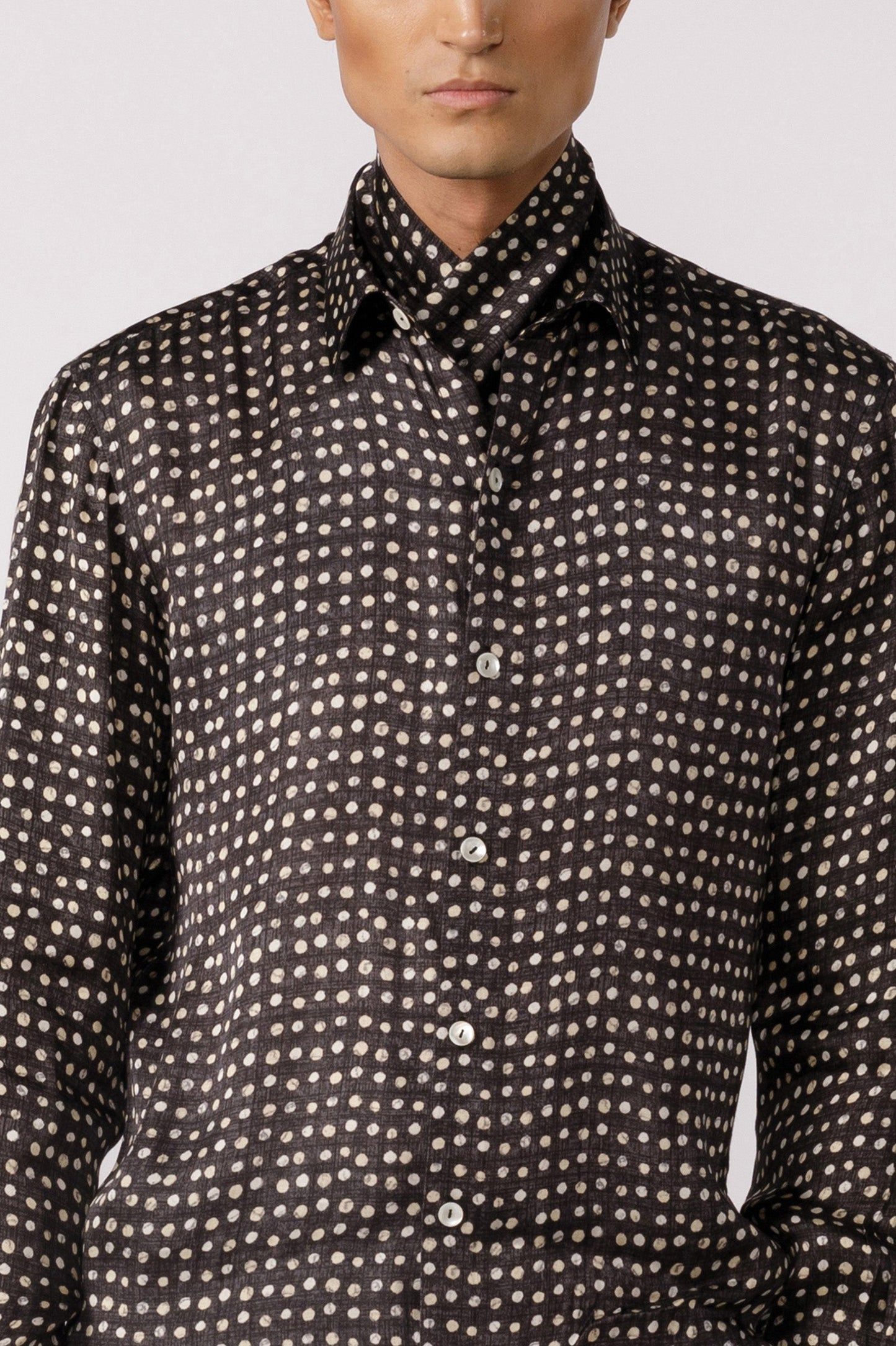 Polka dot printed shirt
